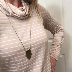 Brass Necklace 32” with patterned pendants